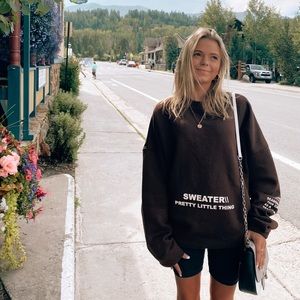 Pretty little thing sweater, size is US 2 but fits like an XXL